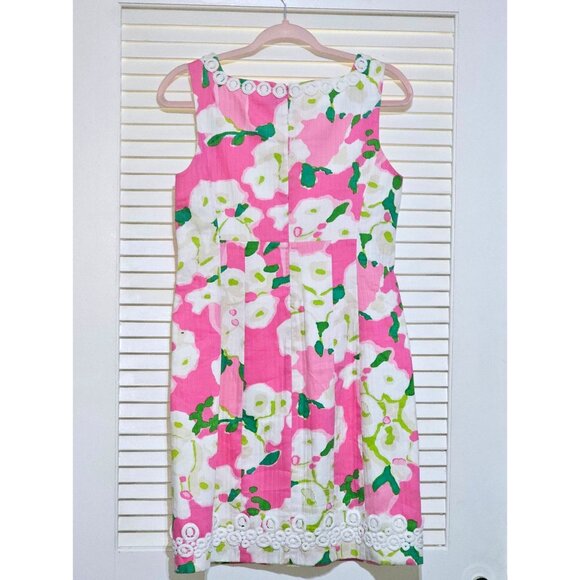 Lilly Pulitzer Women's 100% Cotton Floral Pattern Adeleson Shift Dress Sz 4 2445 - Picture 10 of 12